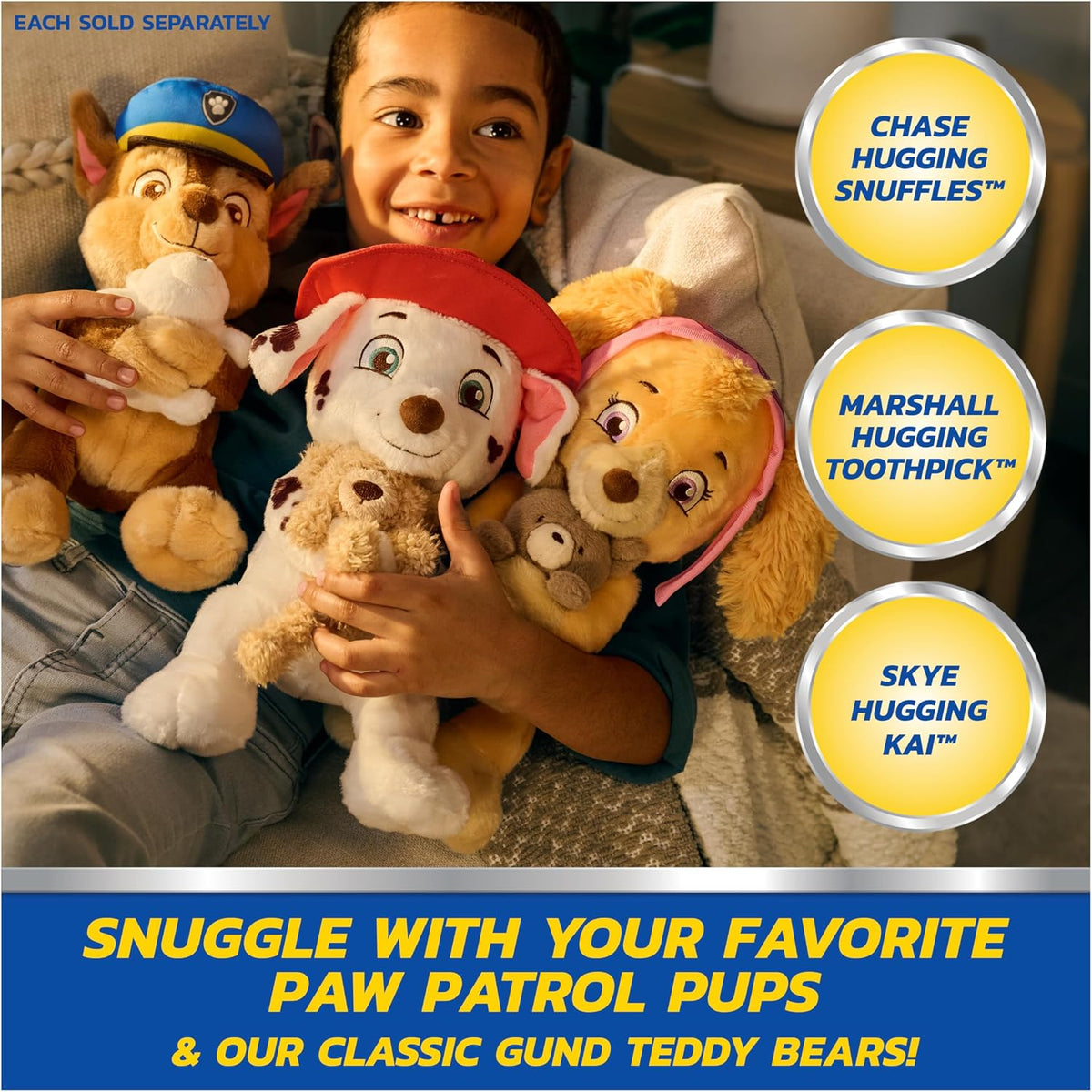 GUND Paw Patrol Chase Hugging Snuffles Bear 9.5 Inch Plush Toy 6075056 — image 6