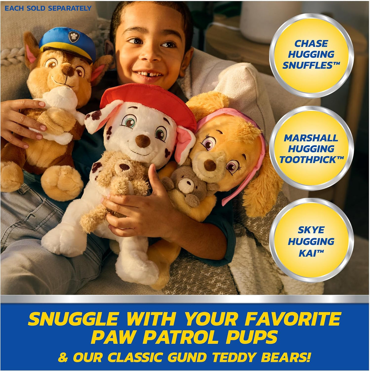 GUND Paw Patrol Marshall Hugging Toothpick 9.5 Inch Teddy Bear 6075059 — image 6