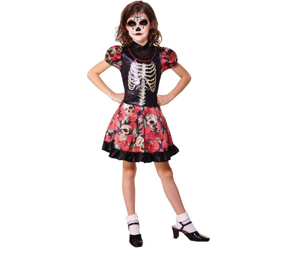Halloween Day of the Dead Girl Costume Large CC475 — image 2
