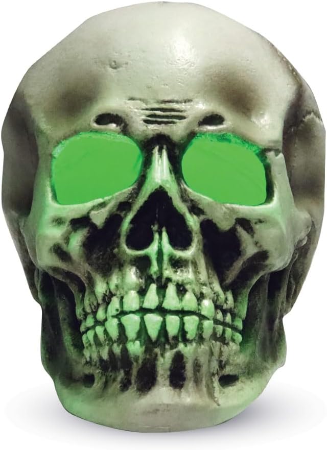 Halloween Green Light-Up Skull 299092 — image 2