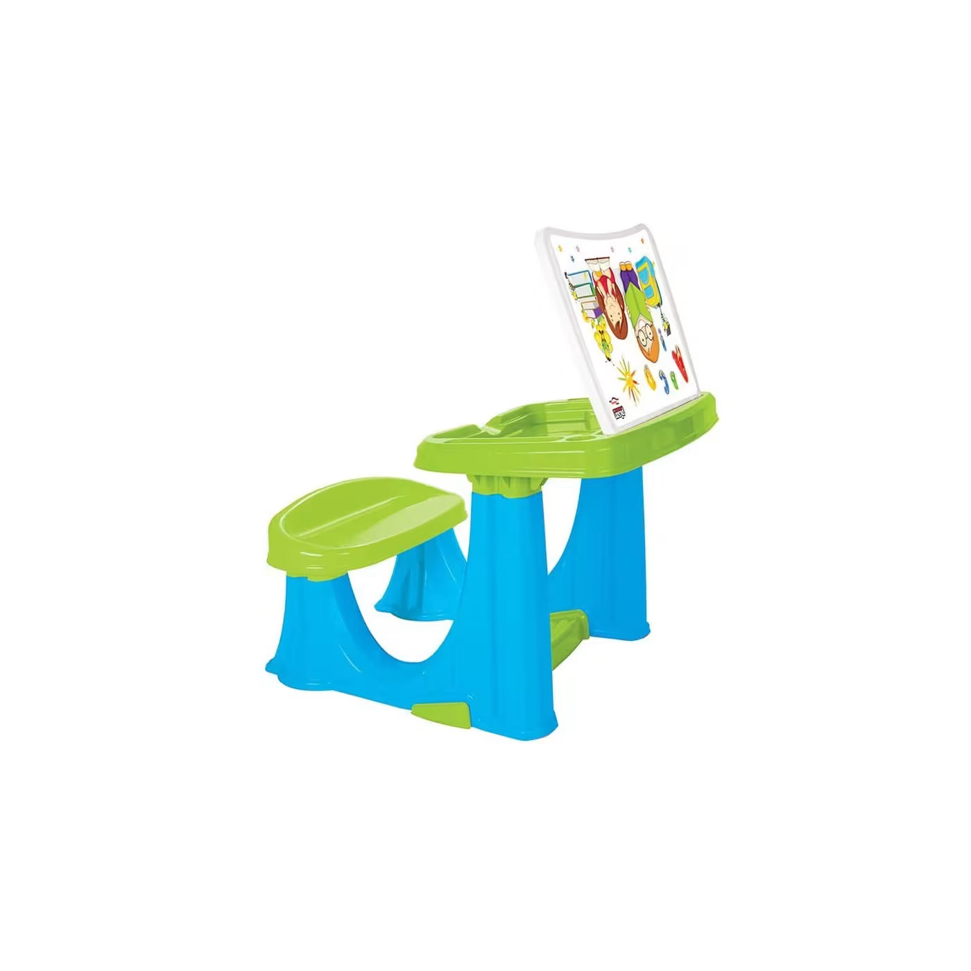 Pilsan Handy Study Desk With Seat Blue/Green 03433 - Colorland Toys