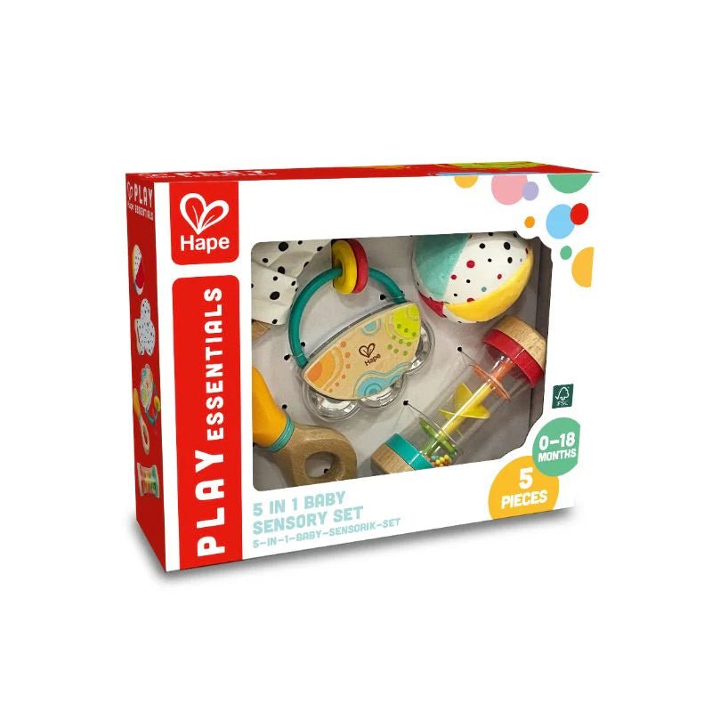 Hape 5-In-1 Baby Sensory Set E0130 — image 1