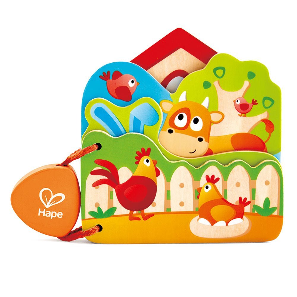 Hape Baby's Farm-Themed Educational Wooden Book — image 1