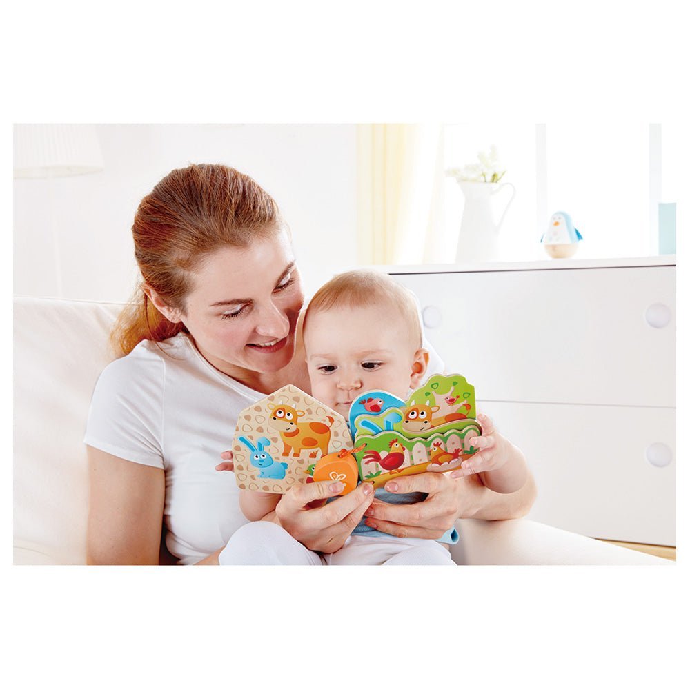 Hape Baby's Farm - Themed Educational Wooden Book - Colorland Toys
