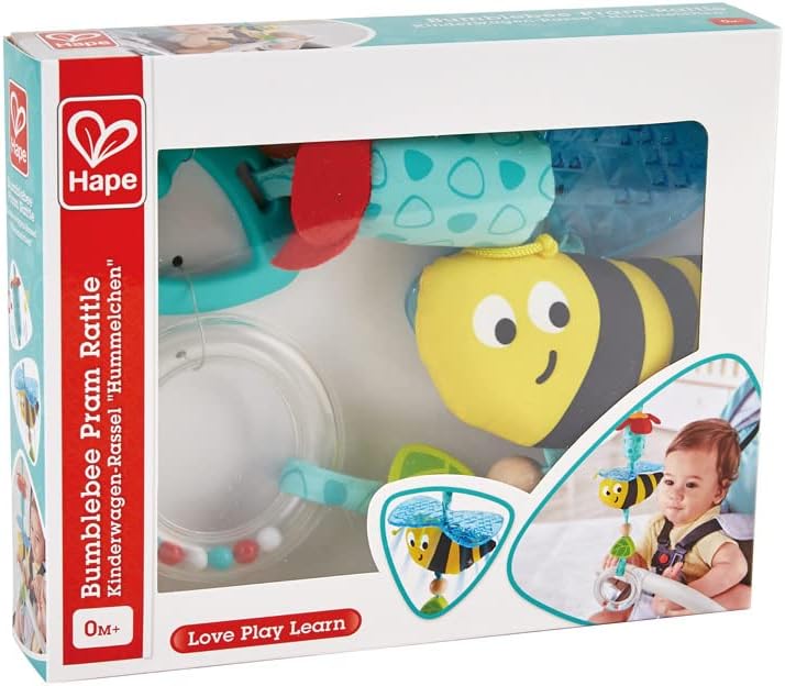 Hape Bumblebee Pram Rattle E0022 - Colorland Toys