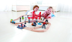 Hape Busy City Rail Set E3730 - Colorland Toys