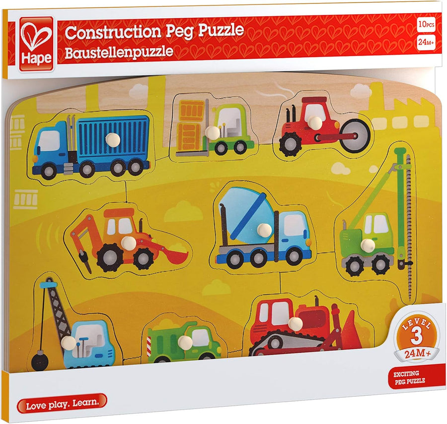 Hape Construction Peg Puzzle E1407 — image 1
