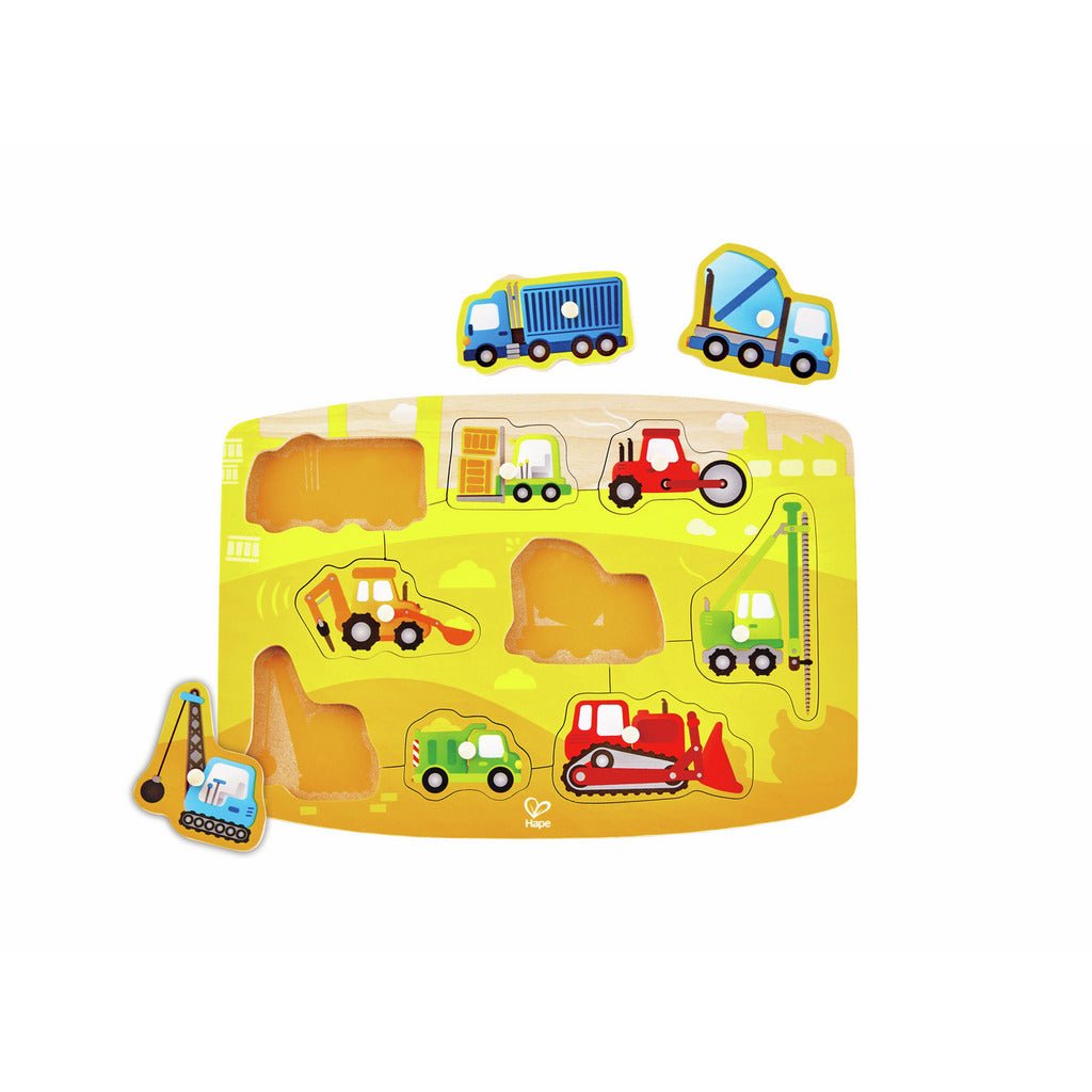 Hape Construction Peg Puzzle E1407 - Colorland Toys