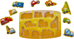 Hape Construction Peg Puzzle E1407 - Colorland Toys