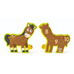 Hape - Double-Sided Numbers & Farm Animal Wooden Jigsaw Puzzle