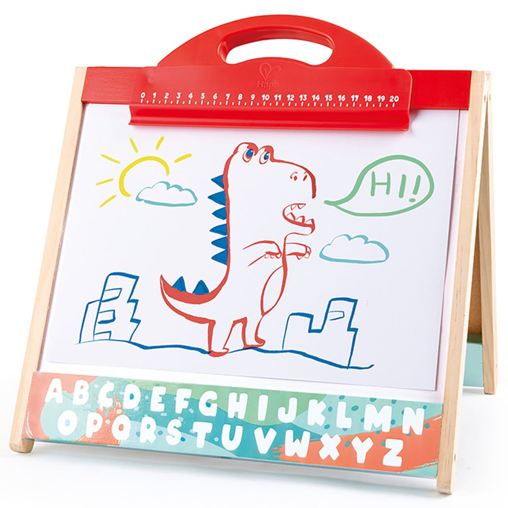 Hape - Foldable Double - side Tabletop Store & Go Easel - Colorland Toys