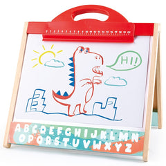Hape - Foldable Double - side Tabletop Store & Go Easel E1062 - Colorland Toys