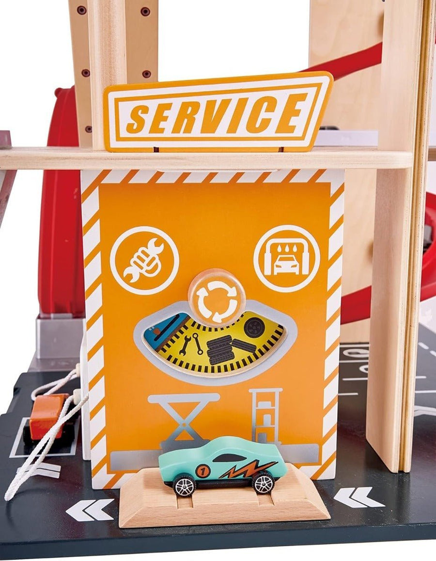 Hape Gearhead Stunt Garage Wooden Toy Car E3019 — image 4