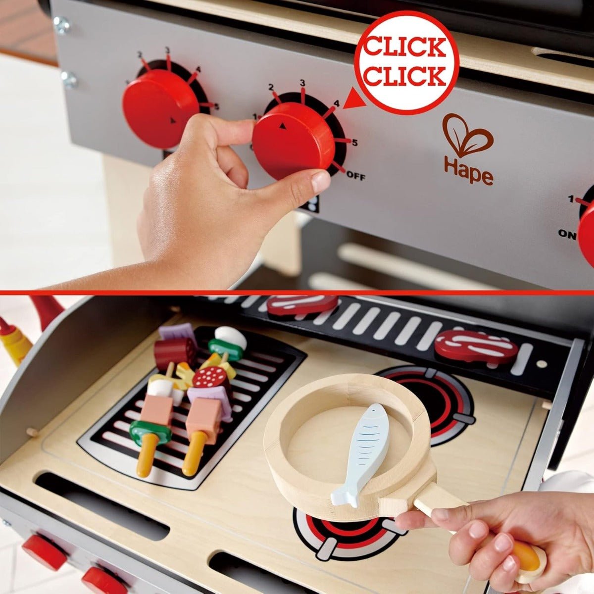 Hape Gourmet Grill with Food E3127 - Colorland Toys