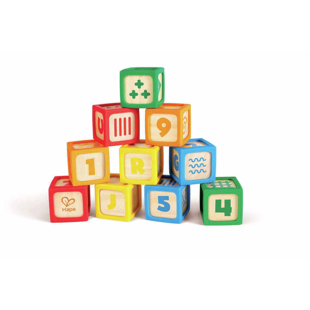 Hape Grip - n - Stack Silicone & Wood Blocks E0131 - Colorland Toys