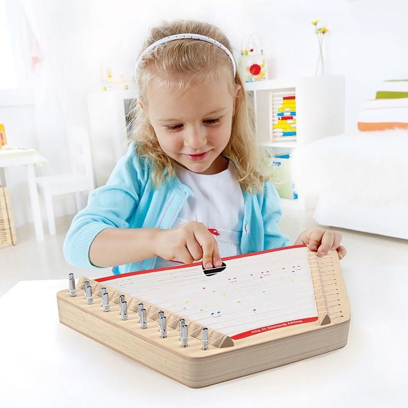 Hape - Happy Harp Kid's Wooden Musical Instrument - Colorland Toys