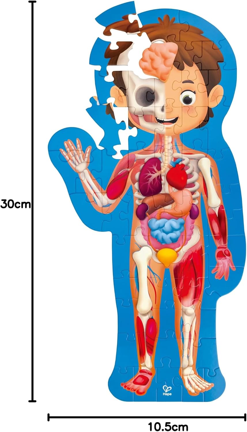 Hape Human Body Jigsaw Puzzle 60pcs w/ 10 pcs Wooden Body Parts — image 15