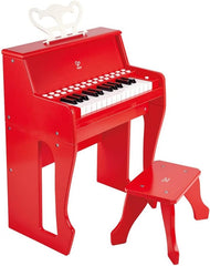 Hape Learn Piano W/ Lights & Stool Red E0630 - Colorland Toys