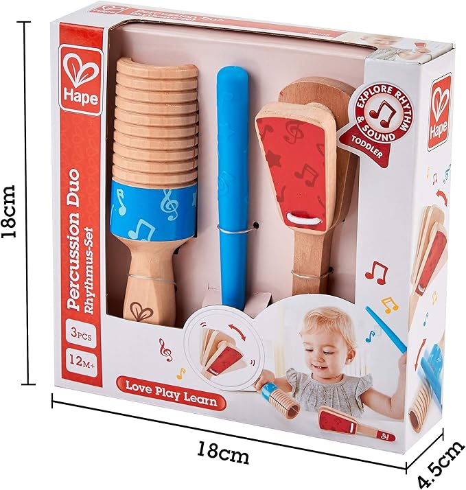 Hape Percussion Duo E0605 - Colorland Toys