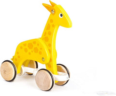 Hape Push and Pull Giraffe Wooden Pull Along Toy - Colorland Toys
