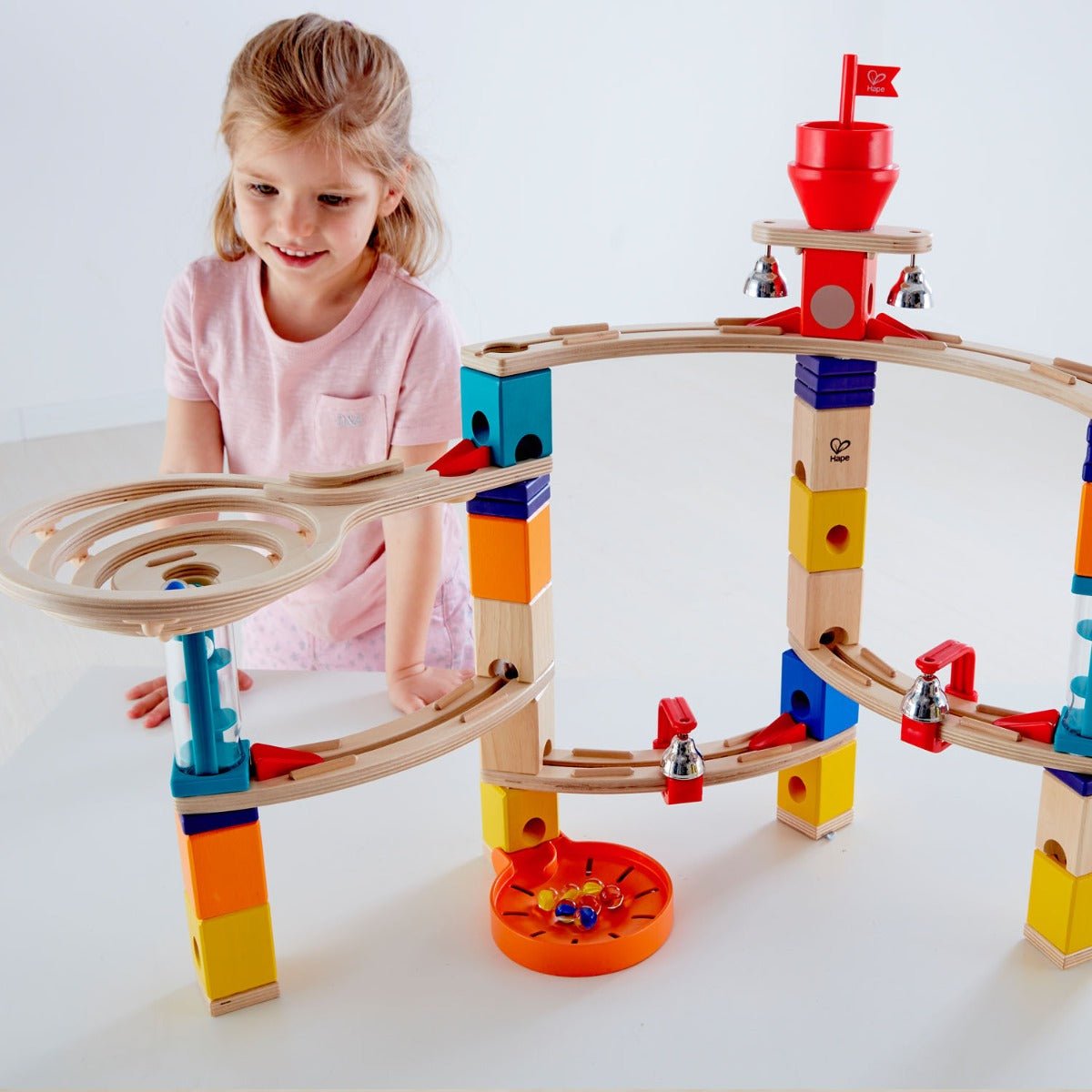 Hape Quadrilla Castle Escape Marble Run Set 52pcs + 50marbles - Colorland Toys