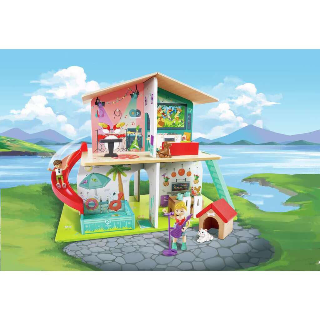 Hape Rock & Slide Musical Dollhouse E3411 - Colorland Toys
