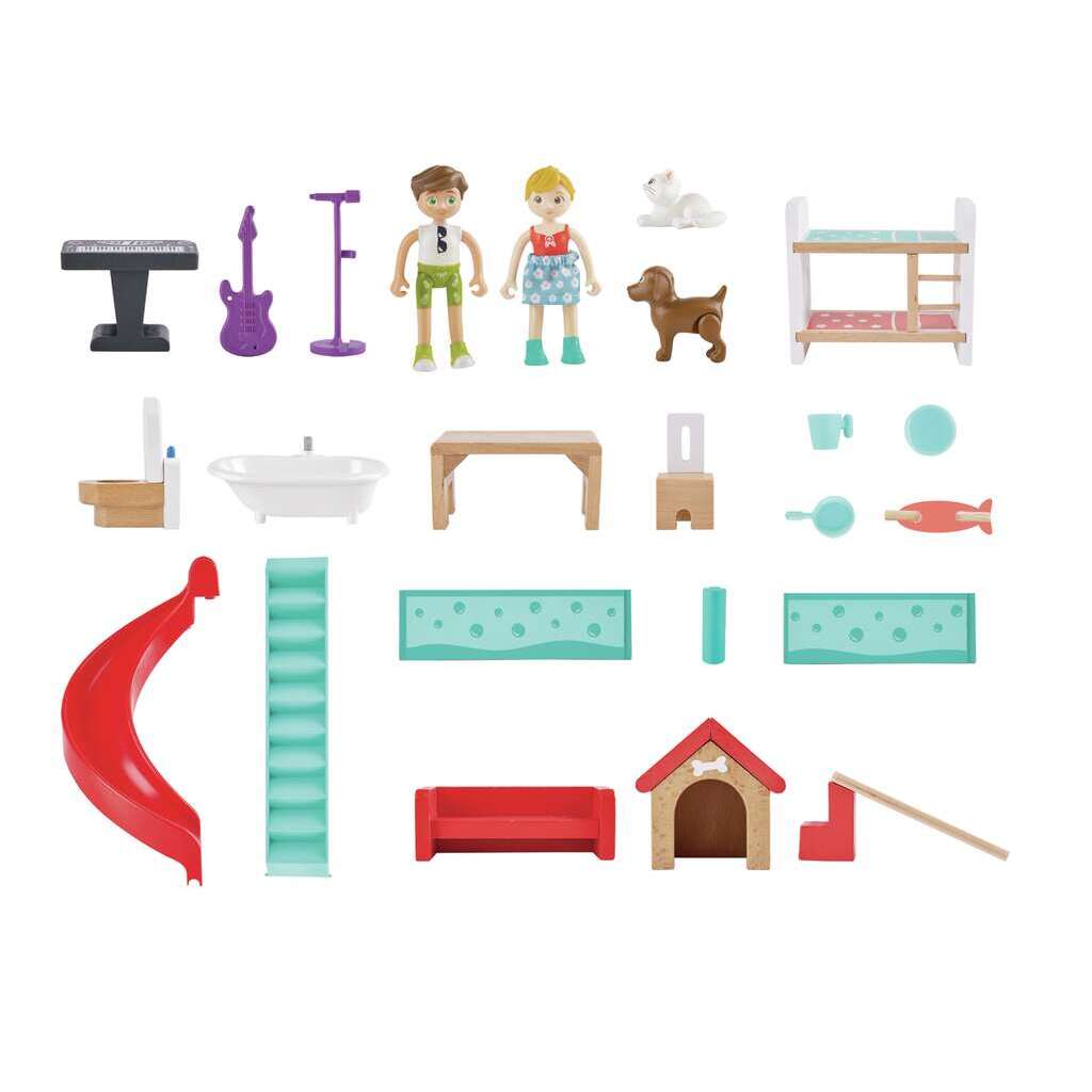 Hape Rock & Slide Musical Dollhouse E3411 - Colorland Toys