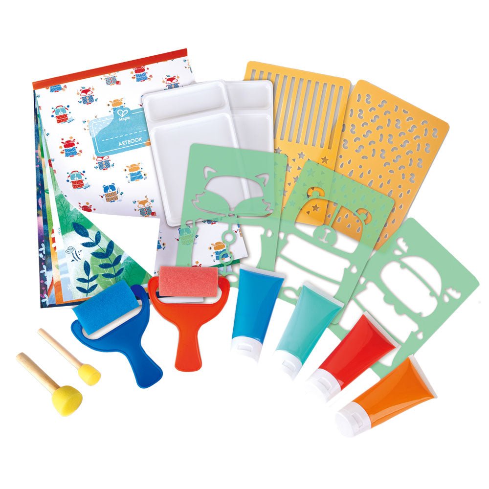 Hape Sponge Painting Fun Art Activity Paint Set - Colorland Toys