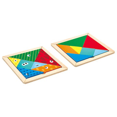 Hape Tangram Educational Wooden Puzzle - Colorland Toys