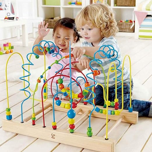 Hape Tunnel Mountain Wooden Toddler Colorful Bead Maze E1900 - Colorland Toys