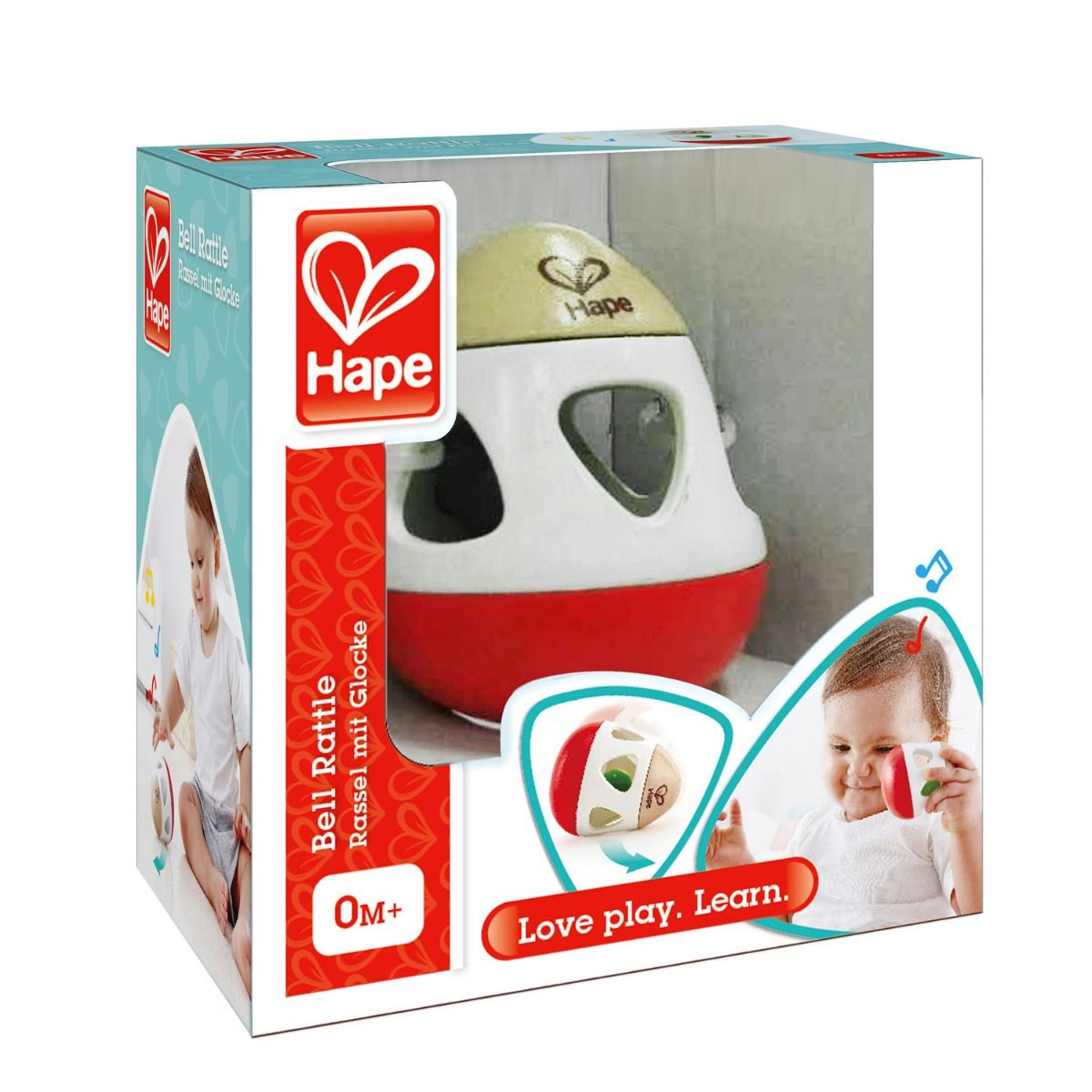 Hape Wooden Bell Rattle Infant Toy - Colorland Toys