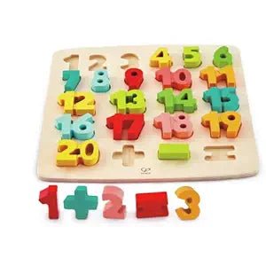 Hape Wooden Chunky Number Puzzle E1550 - Colorland Toys