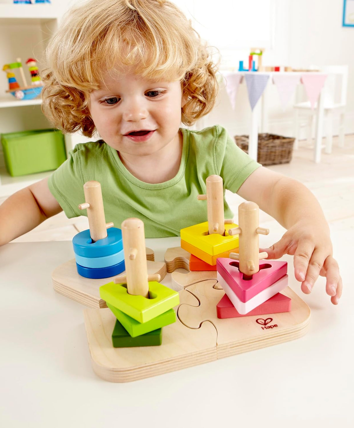 Hape Wooden Creative Peg Puzzle -16pcs — image 10