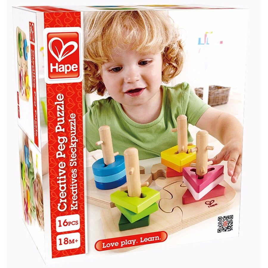 Hape Wooden Creative Peg Puzzle -16pcs — image 2