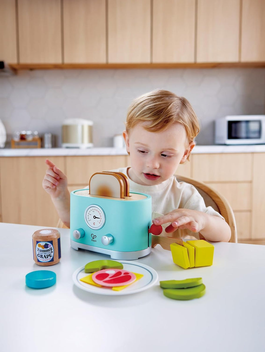 Hape Wooden Ding & Pop-Up Toaster — Kids' Play Kitchen Toy — image 2