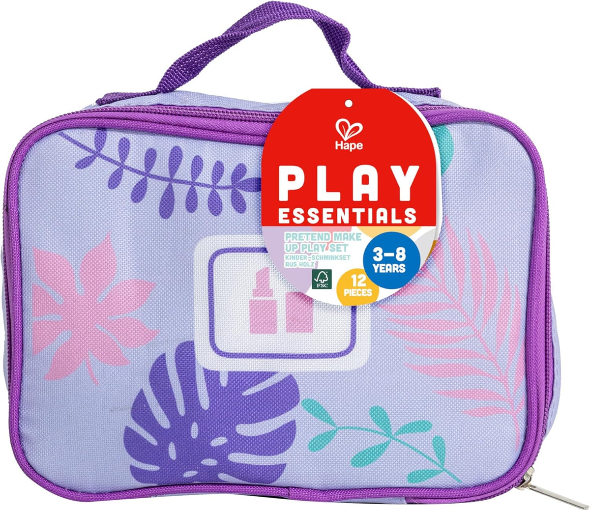 Hape Wooden Makeup Kit for Girls – 12-Piece Pretend Play Beauty Set with Bag (Ages 3+) — image 1