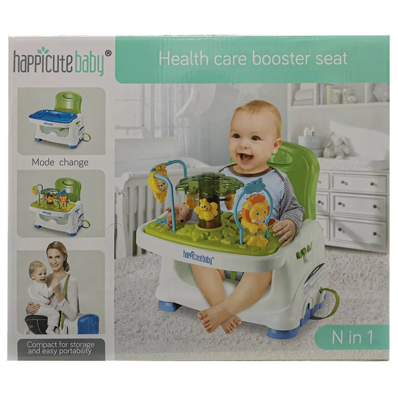 Happicute Baby 3 - in - 1 Health Care Booster Seat Green H1312/555 - 13A - Colorland Toys
