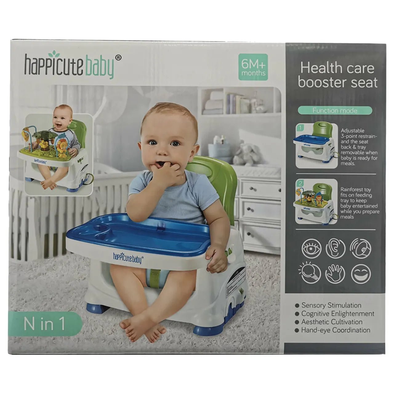Happicute Baby 3 - in - 1 Health Care Booster Seat Green H1312/555 - 13A - Colorland Toys