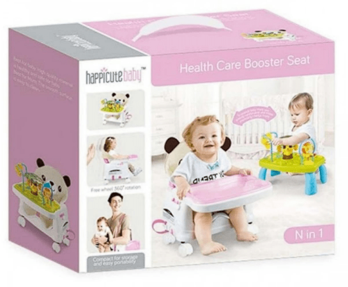 Happicute Baby 3 - in - 1 Health Care Booster Seat Pink H1313/555 - 13B - Colorland Toys