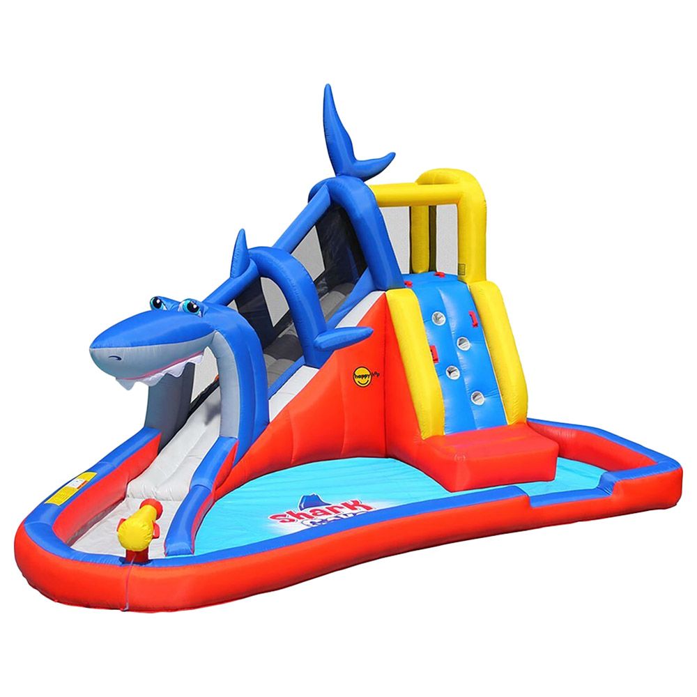 Happy Hop Action Air Inflatable Waterslide Shark Bounce House 9327 - Colorland Toys