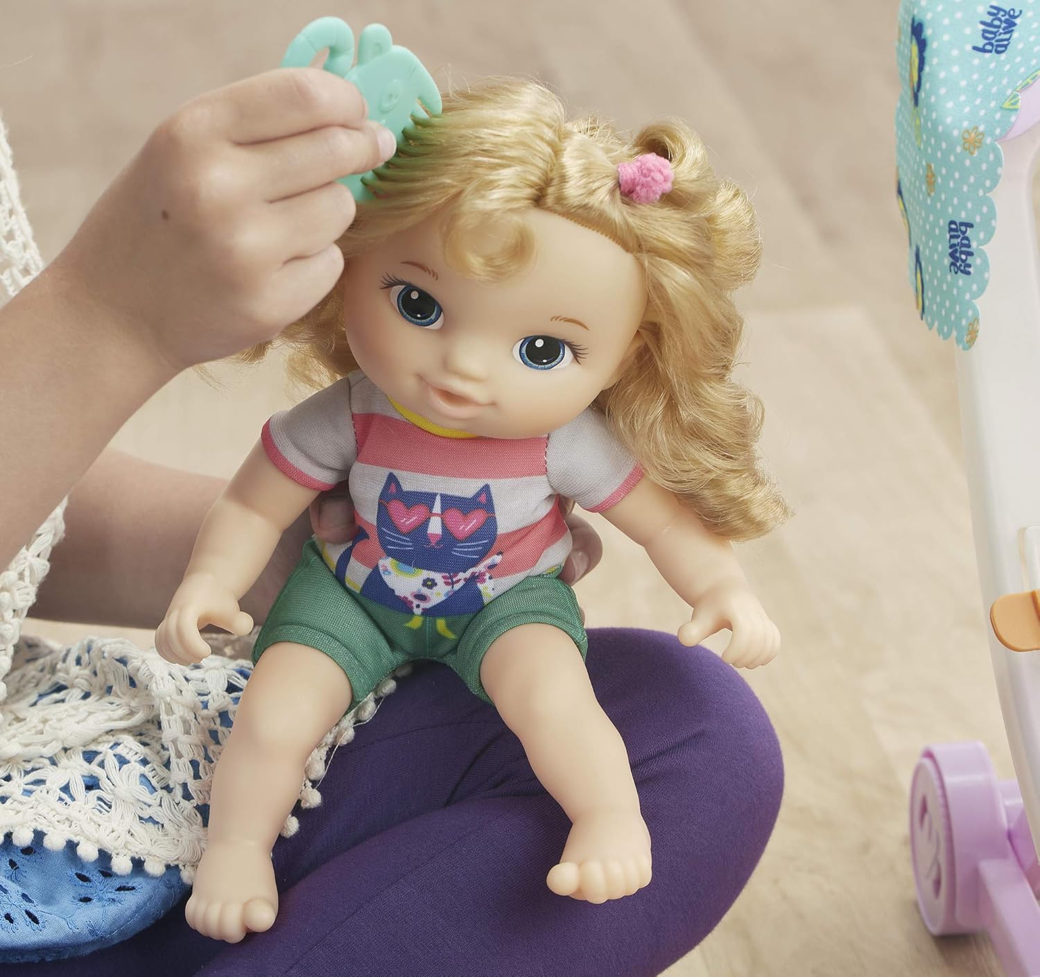 Hasbro Littles By Baby Alive Push And Kick Stroller Little Ana E6703 - Colorland Toys