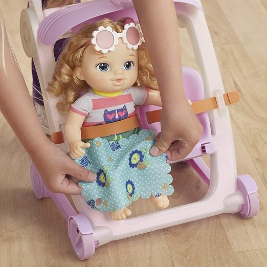 Hasbro Littles By Baby Alive Push And Kick Stroller Little Ana E6703 - Colorland Toys