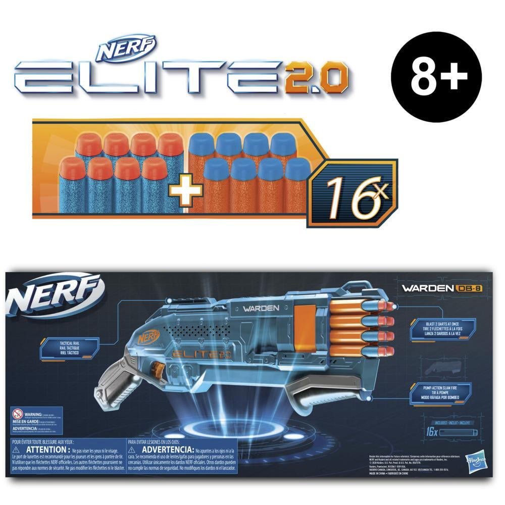 Hasbro Nerf Elite 2.0 Warden Db - 8 Blaster E9959 - Colorland Toys
