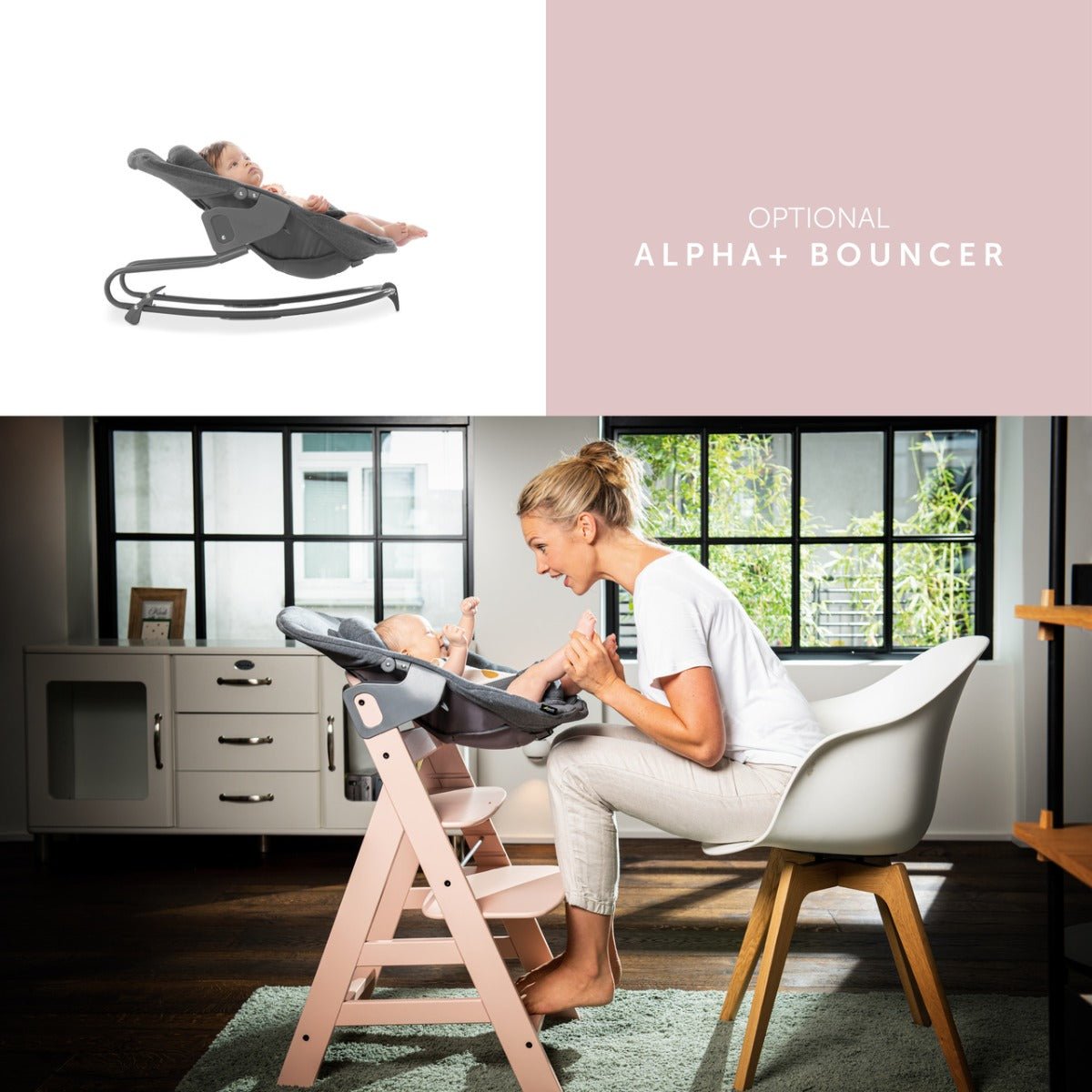 Hauck Wooden High Chair Alpha+ Rose 661314 — image 4