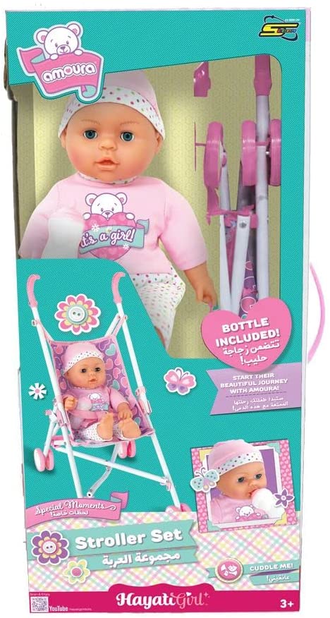 Hayati Baby Amoura Stroller Set with Doll 81863 - Colorland Toys