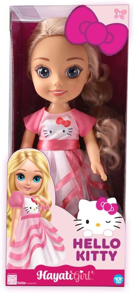 Hayati Girl Doll Hello Kitty Party Dress 14inch — image 1