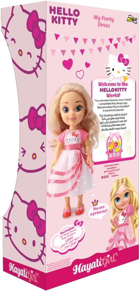 Hayati Girl Doll Hello Kitty Party Dress 14inch — image 6