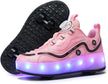 Heely Double Wheels Shoes With Lights Size 30 - Pink LRDWS212-30