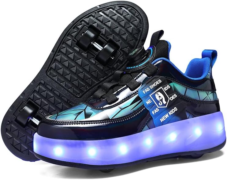 Heely Double Wheels Shoes With Lights Size 36 - Blue LRDWS212-36 — image 1