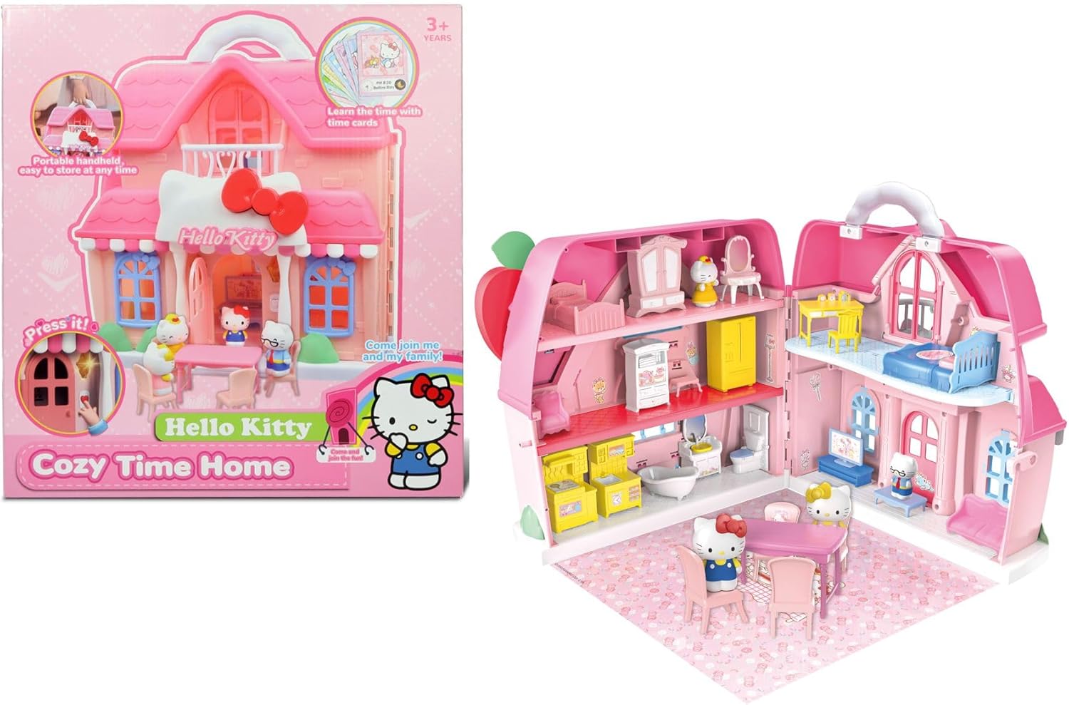 Hello Kitty Cozy Time Home Dollhouse Playset - Colorland Toys